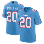 Johmsee T.Titans #20 Tony Pollard Player Light Blue 2026 Game Home Stitched Jerseys