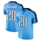 Johmsee T.Titans #20 Tony Pollard Player Light Blue Limited Color Rush Home Game Stitched Jerseys