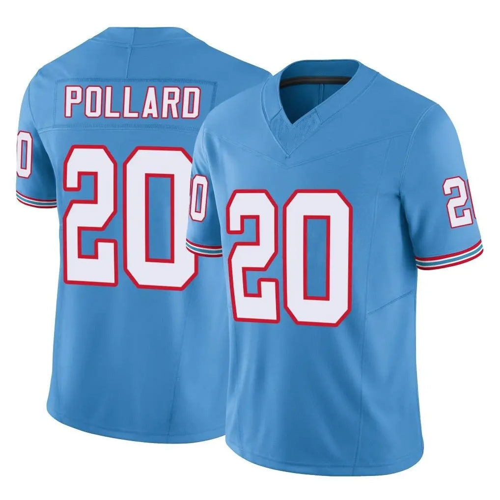 Johmsee T.Titans #20 Tony Pollard Player Light Blue Limited Vapor F.U.S.E. Home Game Stitched Jerseys