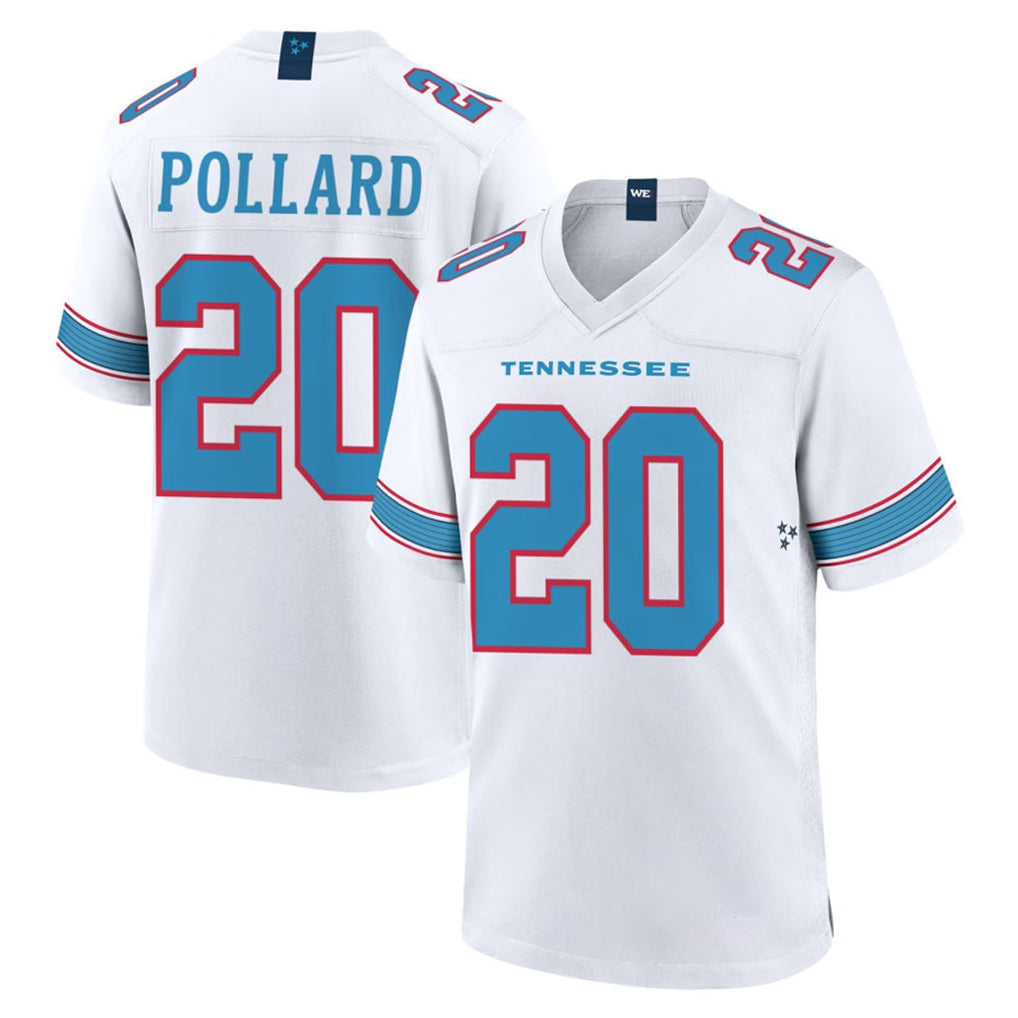 Johmsee T.Titans #20 Tony Pollard Player White 2026 Game Home Stitched Jerseys