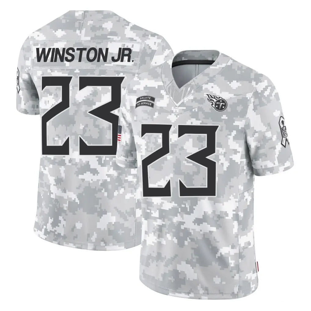 Johmsee T.Titans #23 Kevin Winston Jr. Player Arctic Camo Limited Salute to Service Home Game Stitched Jerseys