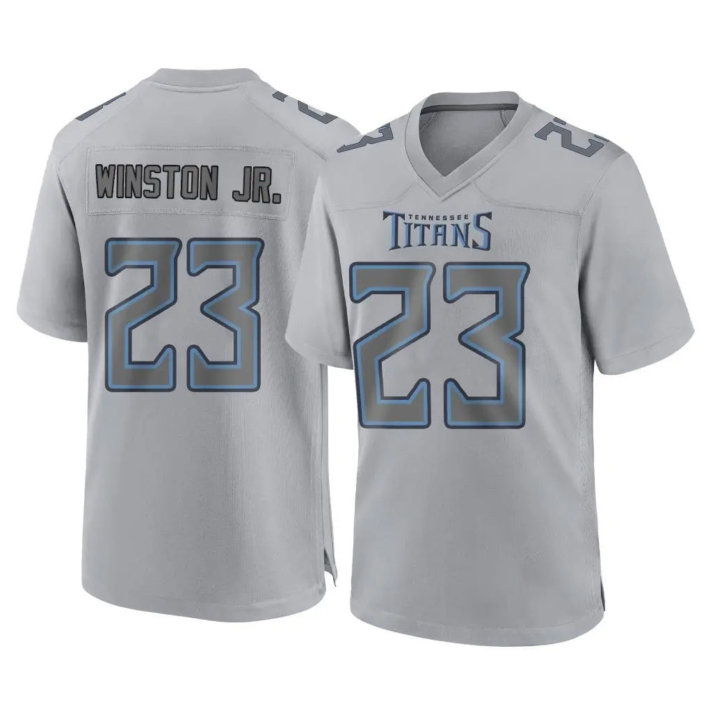 Johmsee T.Titans #23 Kevin Winston Jr. Player Gray Atmosphere Fashion Home Game Stitched Jerseys