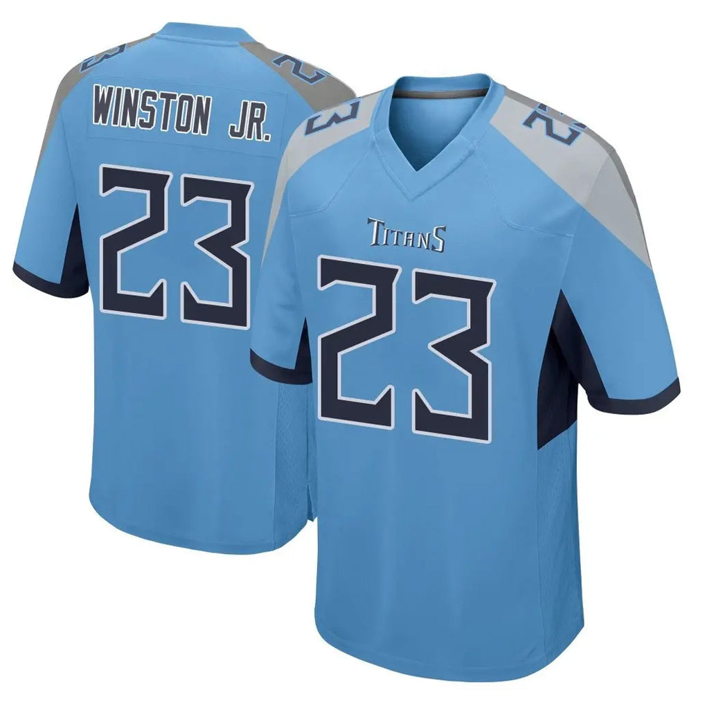 Johmsee T.Titans #23 Kevin Winston Jr. Player Light Blue Home Game Stitched Jerseys