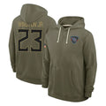 Johmsee T.Titans #23 Kevin Winston Jr. Player Olive Salute to Service Hoodies Home Game Stitched Jerseys