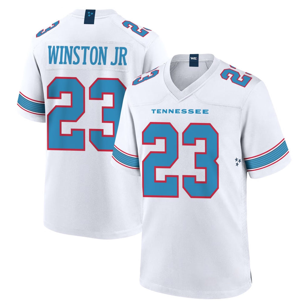 Johmsee T.Titans #23 Kevin Winston Jr. Player White 2026 Game Home Stitched Jerseys