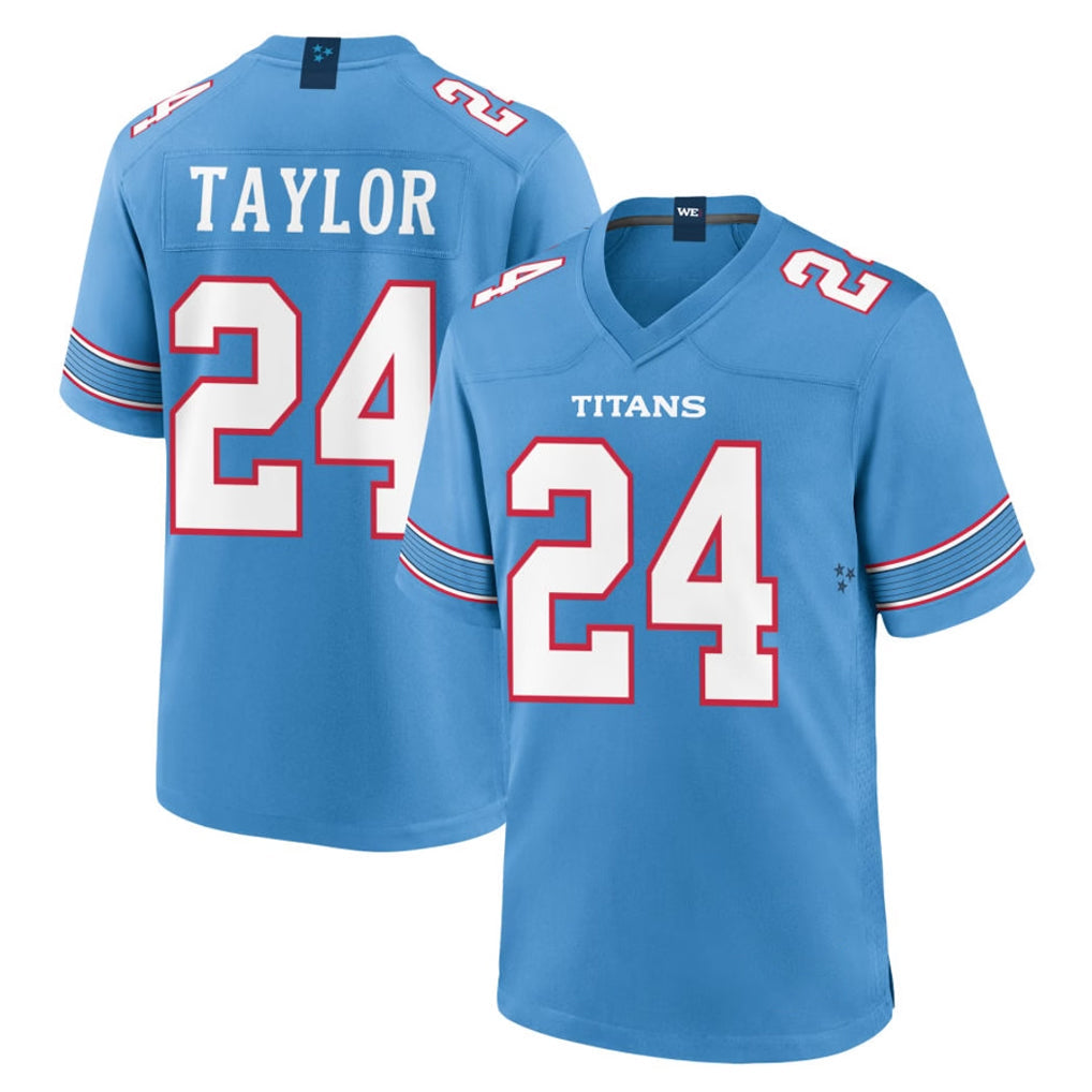 Johmsee T.Titans #24 Alontae Taylor Player Light Blue 2026 Game Home Stitched Jerseys