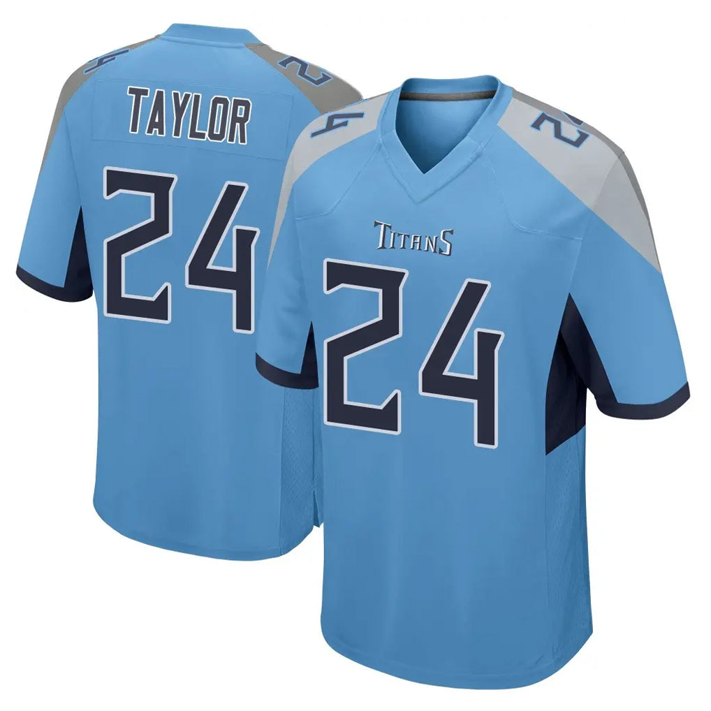 Johmsee T.Titans #24 Alontae Taylor Player Light Blue Home Game Stitched Jerseys