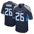 Johmsee T.Titans #26 Marcus Harris Player Navy Home Game Stitched Jerseys