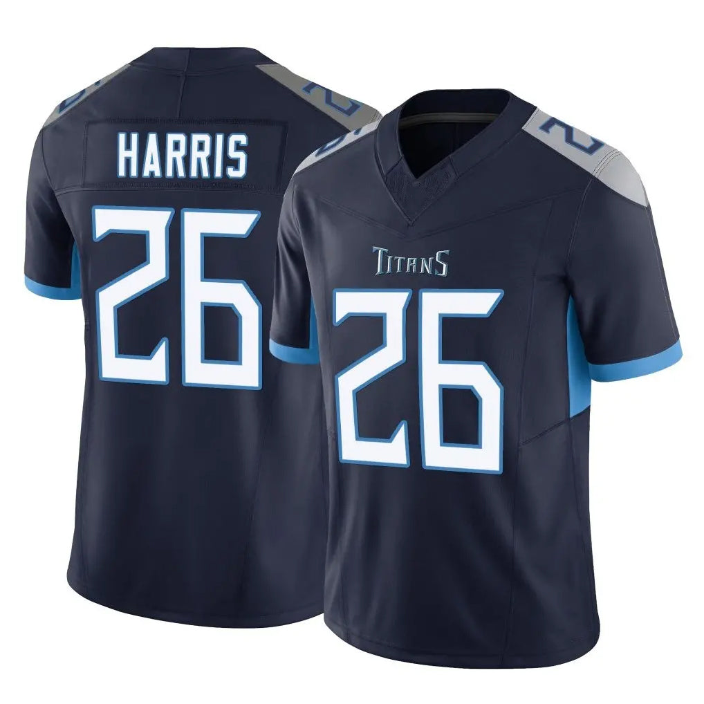 Johmsee T.Titans #26 Marcus Harris Player Navy Limited Vapor F.U.S.E. Home Game Stitched Jerseys