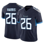 Johmsee T.Titans #26 Marcus Harris Player Navy Limited Vapor F.U.S.E. Home Game Stitched Jerseys