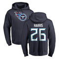 Johmsee T.Titans #26 Marcus Harris Player Navy Logo Pullover Hoodies Home Game Stitched Jerseys