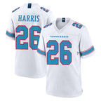 Johmsee T.Titans #26 Marcus Harris Player White 2026 Game Home Stitched Jerseys