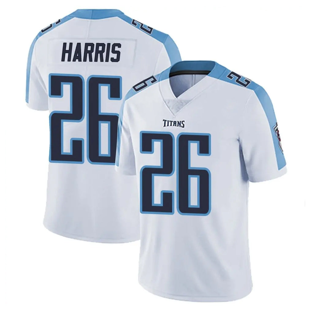 Johmsee T.Titans #26 Marcus Harris Player White Limited Vapor Untouchable Home Game Stitched Jerseys