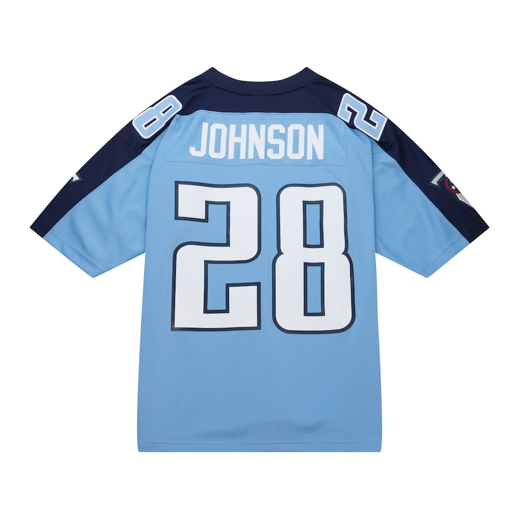 Johmsee T.Titans #28 Chris Johnson Mitchell & Ness Light Blue Legacy Replica Jersey Stitched Puhic Game Jerseys