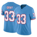Johmsee T.Titans #33 Cedric Gray Player Light Blue Limited Vapor F.U.S.E. Home Game Stitched Jerseys