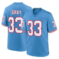 Johmsee T.Titans #33 Cedric Gray Player Light Blue Oilers Throwback Home Game Stitched Jerseys
