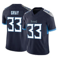 Johmsee T.Titans #33 Cedric Gray Player Navy Limited Vapor F.U.S.E. Home Game Stitched Jerseys