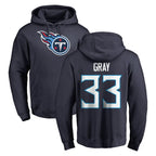 Johmsee T.Titans #33 Cedric Gray Player Navy Logo Pullover Hoodies Home Game Stitched Jerseys
