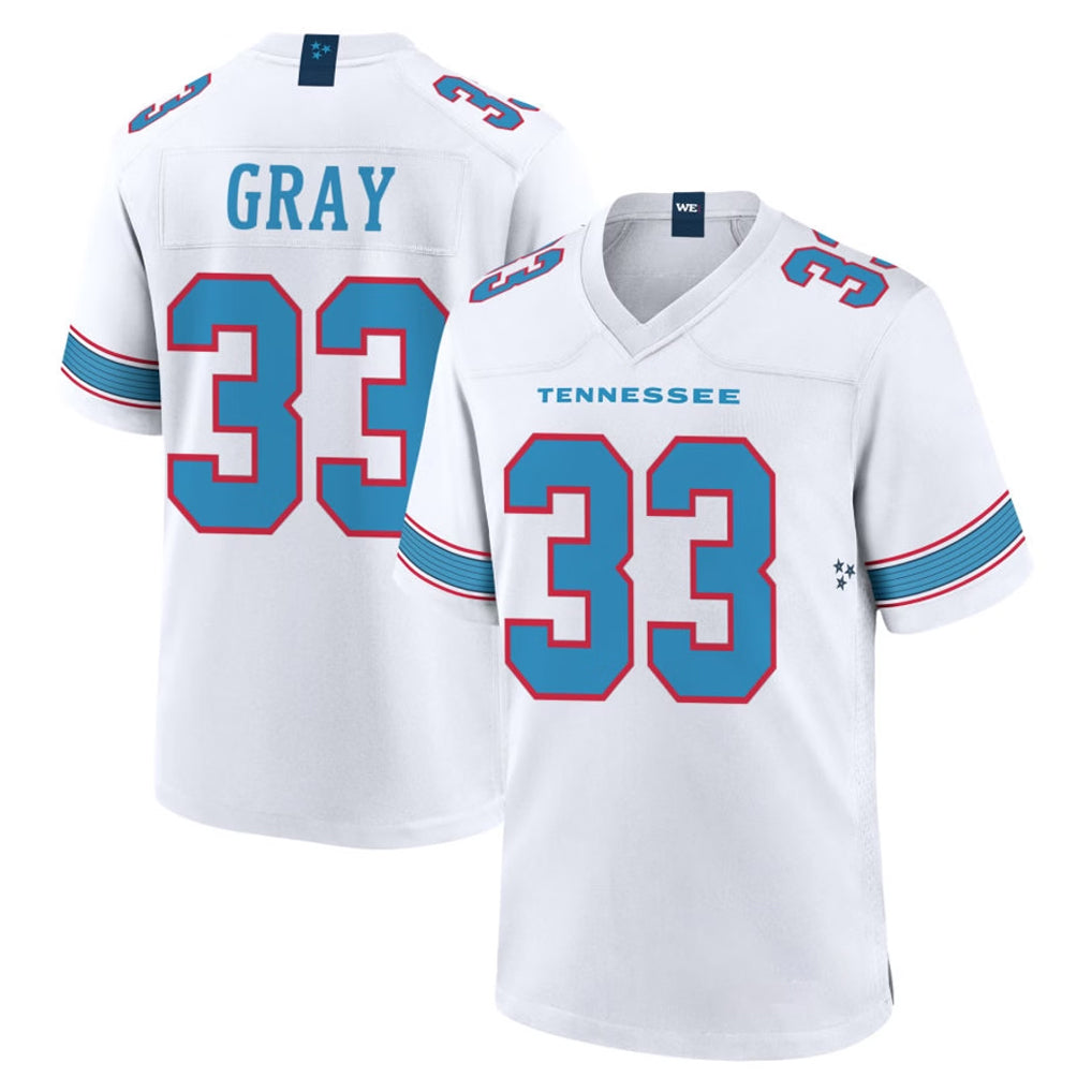 Johmsee T.Titans #33 Cedric Gray Player White 2026 Game Home Stitched Jerseys