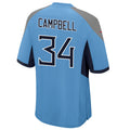 Johmsee T.T.Titans #34 Earl Campbell Player Light Blue Home Game Football Jerseys