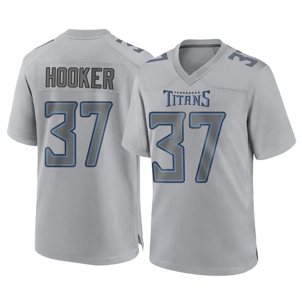 Johmsee T.Titans #37 Amani Hooker Player Gray Atmosphere Fashion Home Game Stitched Jerseys