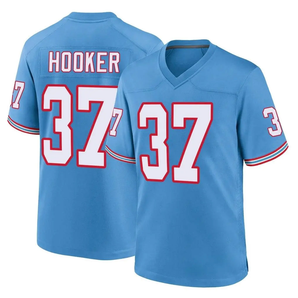 Johmsee T.Titans #37 Amani Hooker Player Light Blue Oilers Throwback Home Game Stitched Jerseys