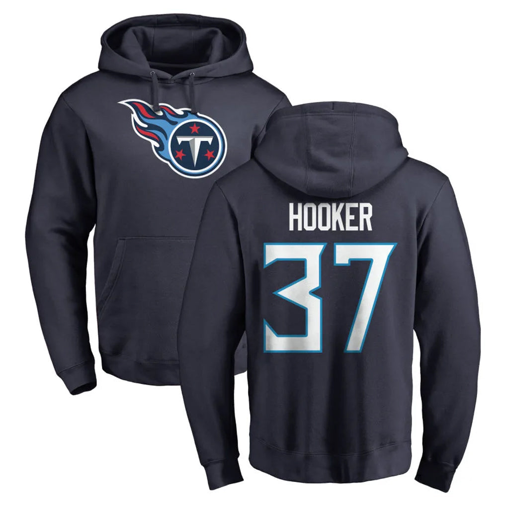 Johmsee T.Titans #37 Amani Hooker Player Navy Logo Pullover Hoodies Home Game Stitched Jerseys