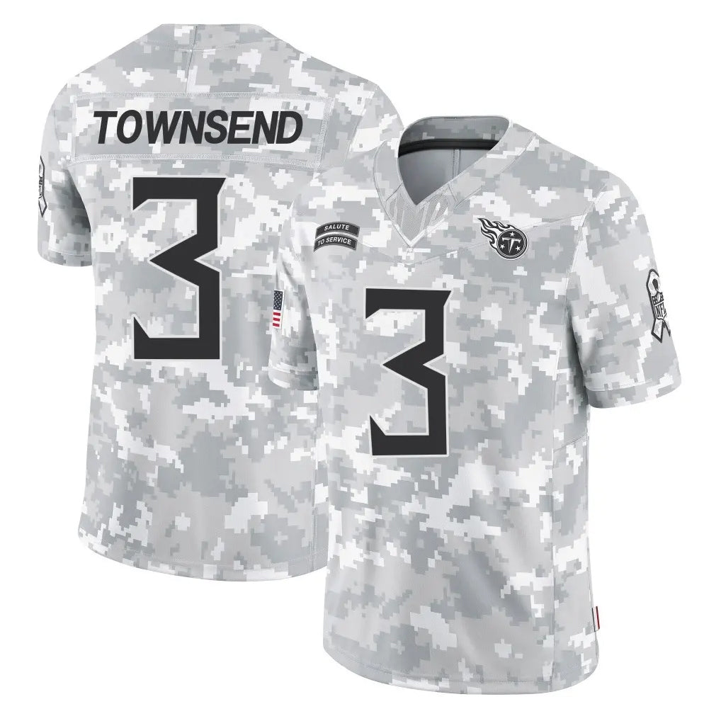Johmsee T.Titans #3 Tommy Townsend Player Arctic Camo Limited Salute to Service Home Game Stitched Jerseys