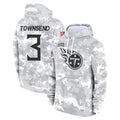 Johmsee T.Titans #3 Tommy Townsend Player Camo Arctic Salute to Service Pullover Hoodies Home Game Stitched Jerseys