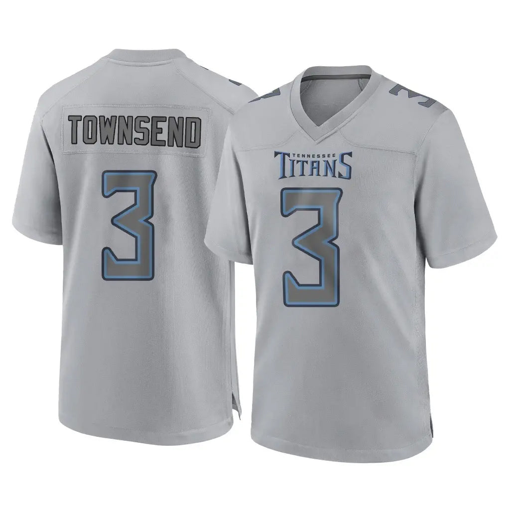 Johmsee T.Titans #3 Tommy Townsend Player Gray Atmosphere Fashion Home Game Stitched Jerseys