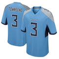 Johmsee T.Titans #3 Tommy Townsend Player Light Blue Home Game Stitched Jerseys