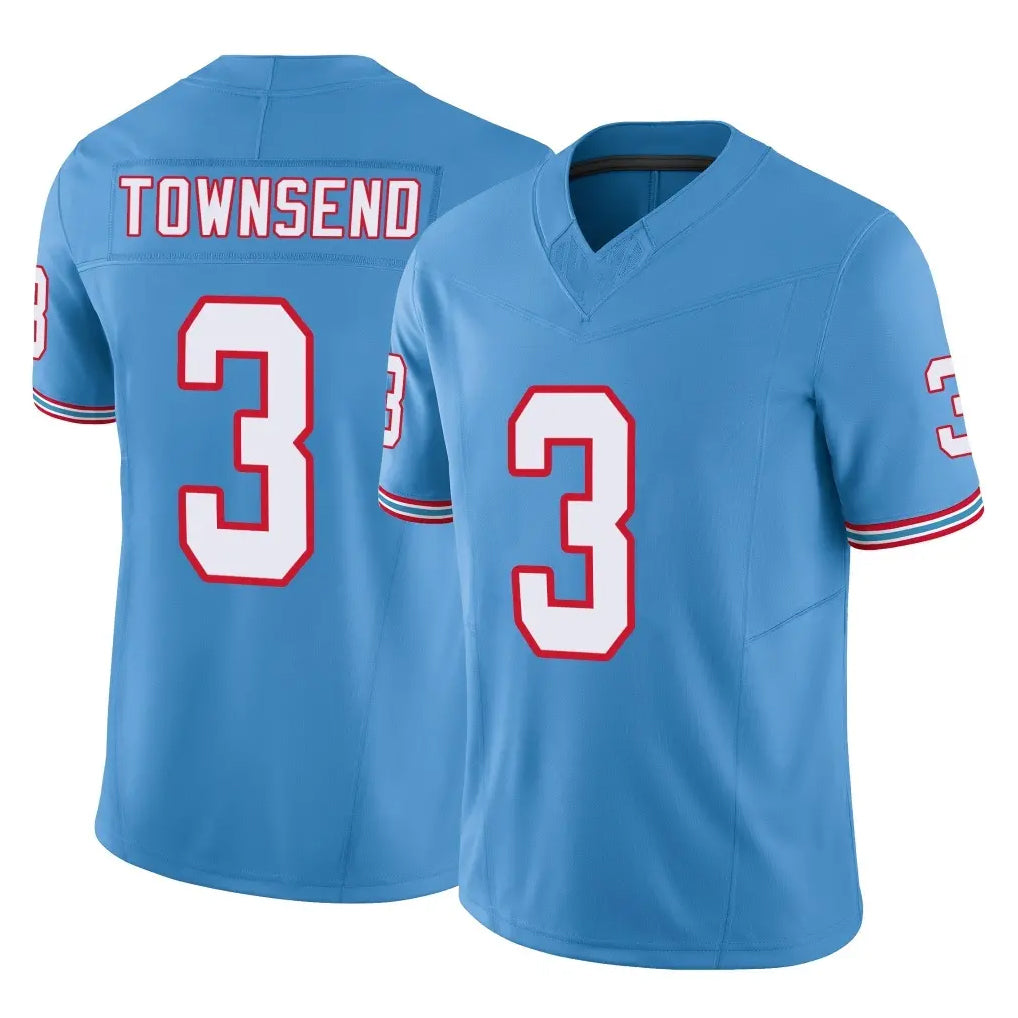 Johmsee T.Titans #3 Tommy Townsend Player Light Blue Limited Vapor F.U.S.E. Home Game Stitched Jerseys