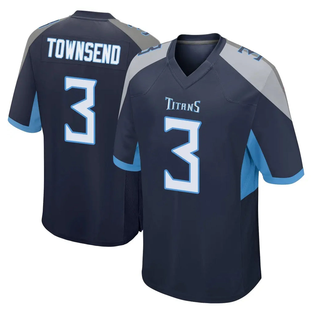 Johmsee T.Titans #3 Tommy Townsend Player Navy Home Game Stitched Jerseys