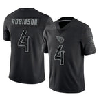 Johmsee T.Titans #4 Wan'Dale Robinson Player Black Limited Reflective Home Game Stitched Jerseys