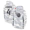 Johmsee T.Titans #4 Wan'Dale Robinson Player Camo Arctic Salute to Service Pullover Hoodies Home Game Stitched Jerseys