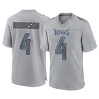 Johmsee T.Titans #4 Wan'Dale Robinson Player Gray Atmosphere Fashion Home Game Stitched Jerseys