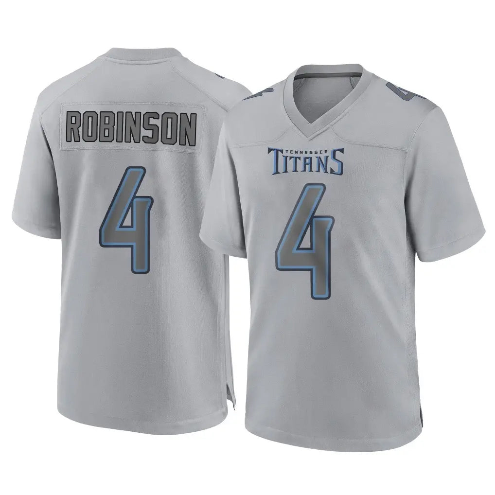Johmsee T.Titans #4 Wan'Dale Robinson Player Gray Atmosphere Fashion Home Game Stitched Jerseys