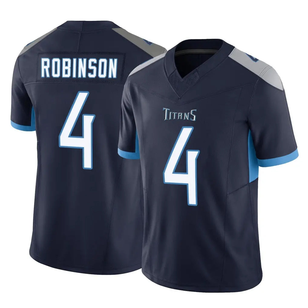 Johmsee T.Titans #4 Wan'Dale Robinson Player Navy Limited Vapor F.U.S.E. Home Game Stitched Jerseys