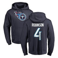 Johmsee T.Titans #4 Wan'Dale Robinson Player Navy Logo Pullover Hoodies Home Game Stitched Jerseys