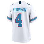 Johmsee T.Titans #4 Wan'Dale Robinson White Game Stitched Jerseys