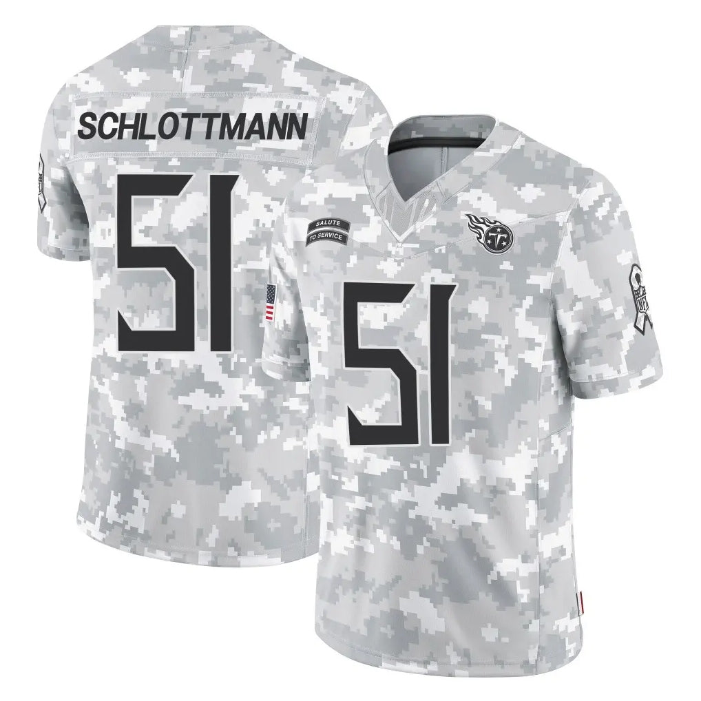 Johmsee T.Titans #51 Austin Schlottmann Player Arctic Camo Limited Salute to Service Home Game Stitched Jerseys