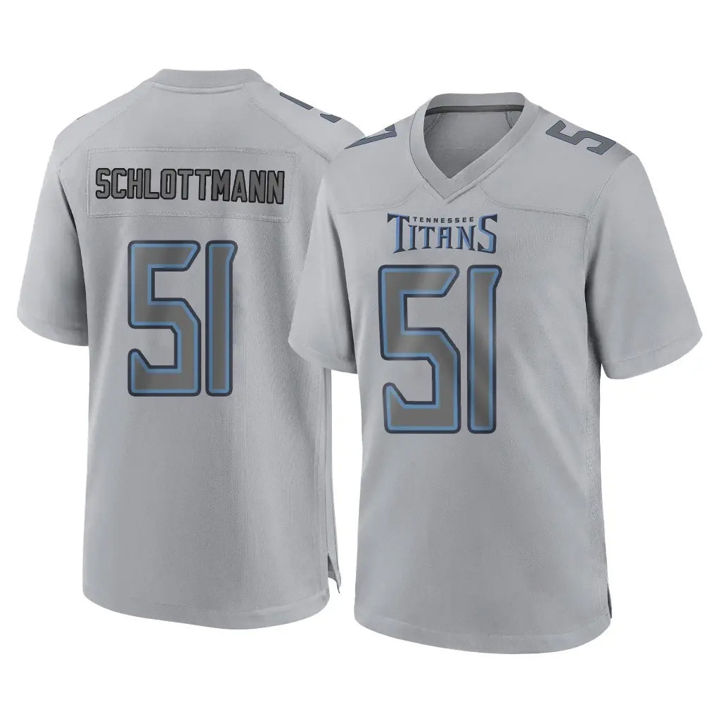 Johmsee T.Titans #51 Austin Schlottmann Player Gray Atmosphere Fashion Home Game Stitched Jerseys