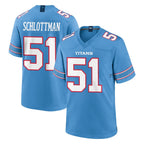 Johmsee T.Titans #51 Austin Schlottmann Player Light Blue 2026 Game Home Stitched Jerseys