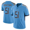Johmsee T.Titans #51 Austin Schlottmann Player Light Blue Limited Vapor Untouchable Home Game Stitched Jerseys