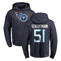Johmsee T.Titans #51 Austin Schlottmann Player Navy Logo Pullover Hoodies Home Game Stitched Jerseys