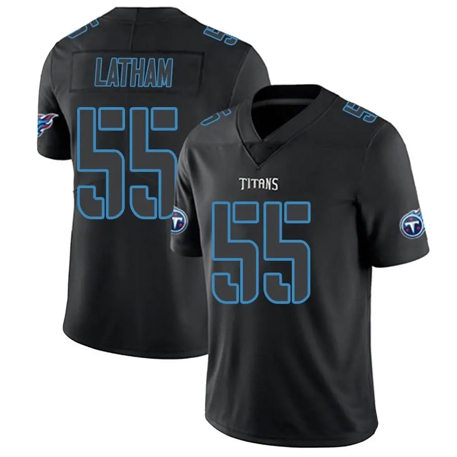 Johmsee T.Titans #55 JC Latham Player Black Fashion Elite Limited Stitched Jerseys