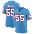 Johmsee T.Titans #55 JC Latham Player Blue Throwback Alternate Game Stitched Jerseys