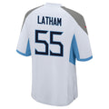Johmsee T.Titans #55 JC Latham Player White Home Game Stitched Jerseys