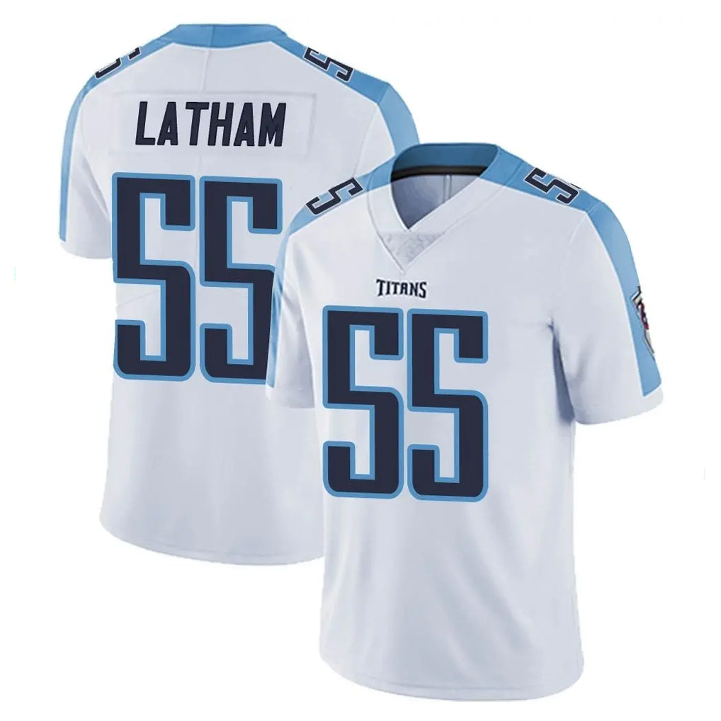Johmsee T.Titans #55 JC Latham Player White Limited Vapor Untouchable Home Game Stitched Jerseys