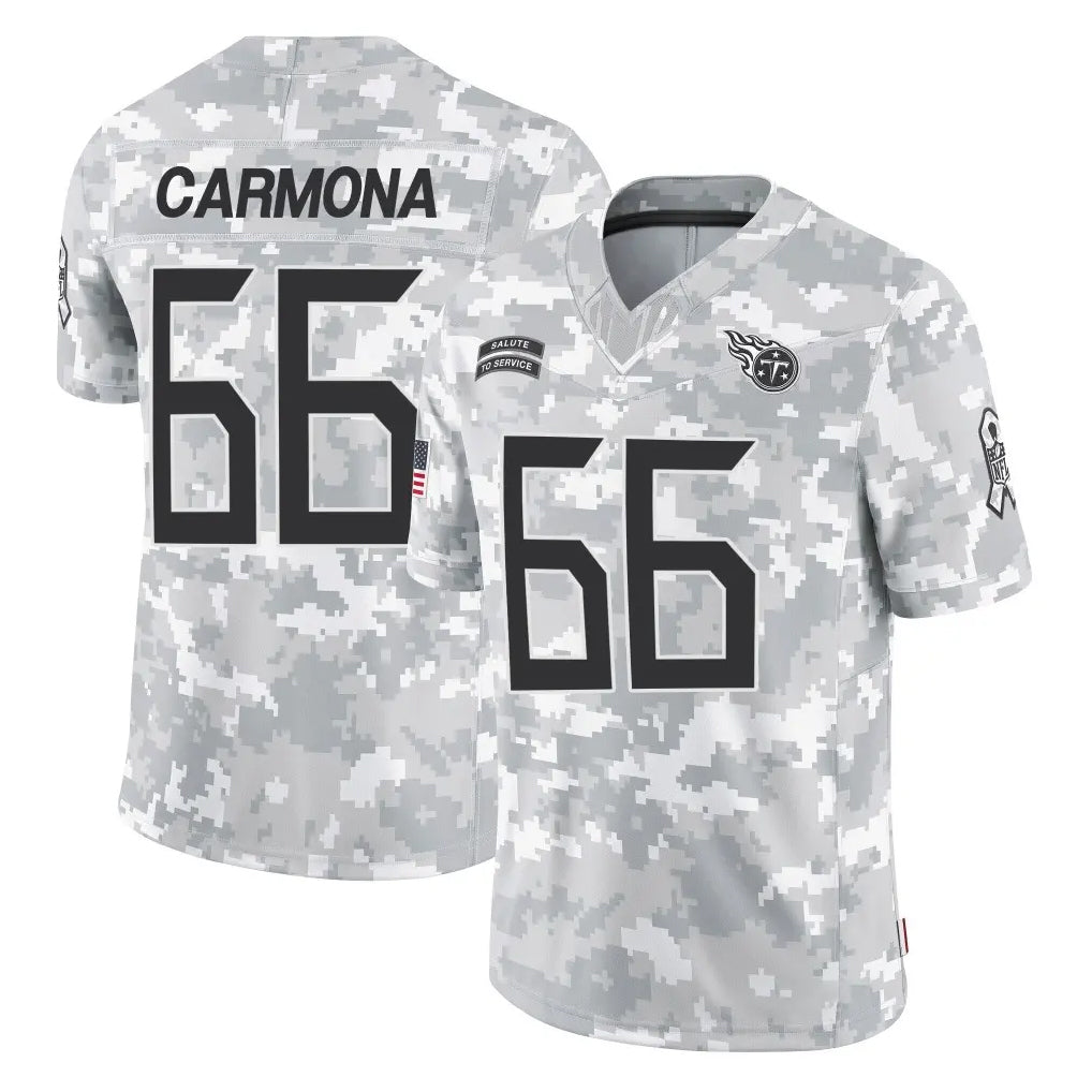 Johmsee T.Titans #66 Fernando Carmona Jr. Player Arctic Camo Limited Salute to Service Home Game Stitched Jerseys